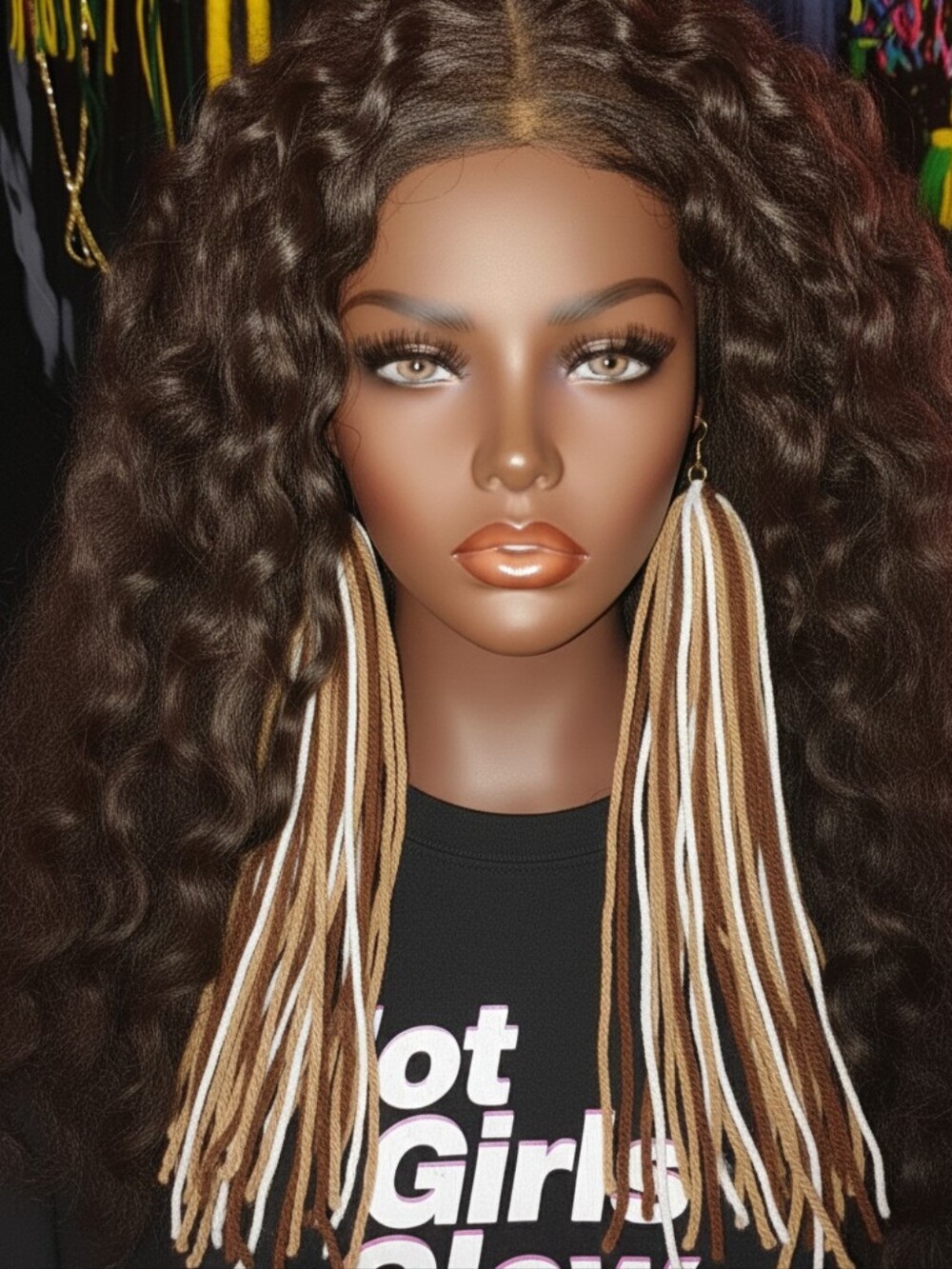 Rodeo Long Yarn Fringe Earrings